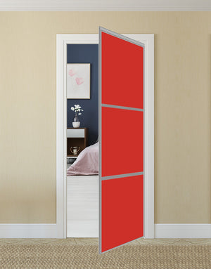 Nova Pivot Closet Doors - Style 03 | Glass Door | Swing Door | Light Red | Buy Doors Online
