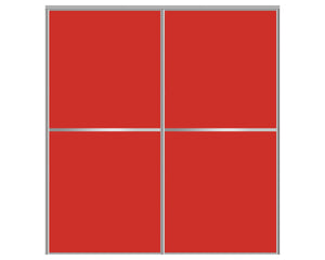 Nova Sliding Closet Doors - Style 02 | Glass Door | Light Red | Buy Doors Online