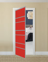 Nova Pivot Closet Doors - Style 09 | Glass Door | Swing Door | Light Red | Buy Doors Online
