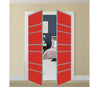 Nova Pivot Closet Doors - Style 09 | Glass Door | Swing Door | Light Red | Buy Doors Online