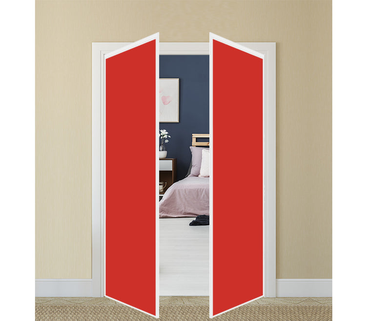 Nova Pivot Closet Doors - Style 01 | Glass Door | Swing Door | Light Red