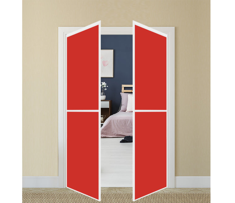 Nova Pivot Closet Doors - Style 02 | Glass Door | Swing Door | Light Red