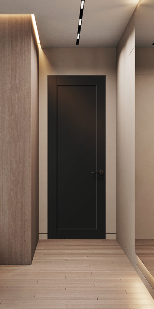 Shaker 1 Panel Black Matte Belldinni Modern Interior Door