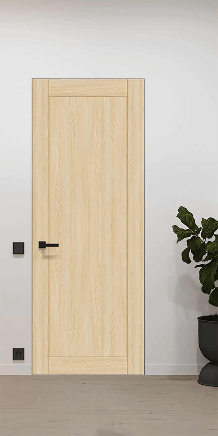 Shaker 1 Panel Loire Ash Frameless Belldinni Modern Interior Door