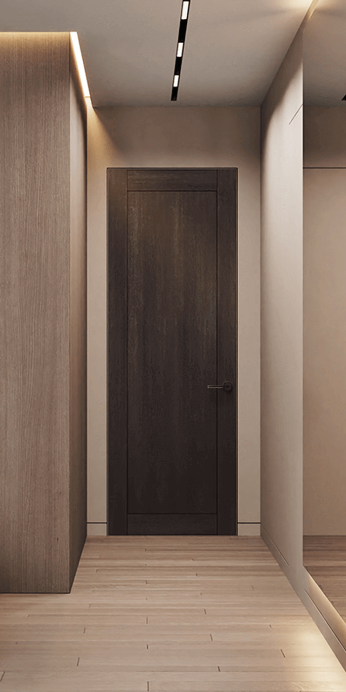 Shaker 1 Panel Veralinga Oak Frameless Belldinni Modern Interior Door
