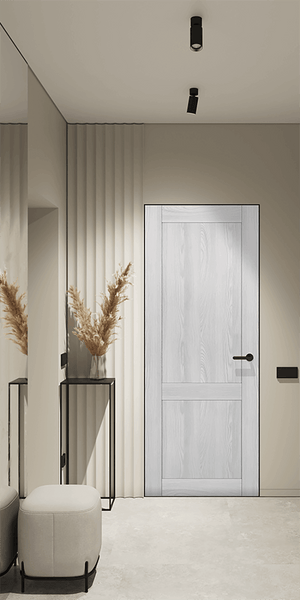 Shaker 2 Panel Ribeira Ash Frameless Belldinni Modern Interior Door | Buy Doors Online