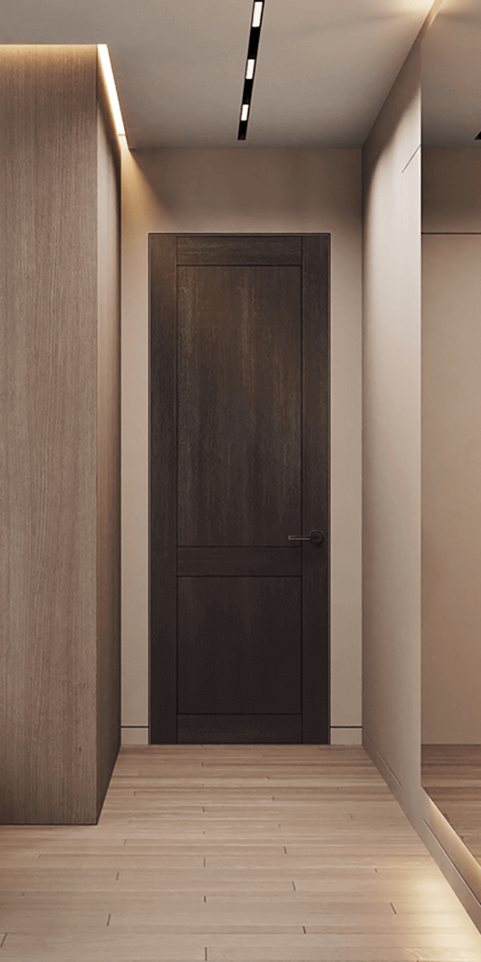 Shaker 2 Panel Veralinga Oak Frameless Belldinni Modern Interior Door