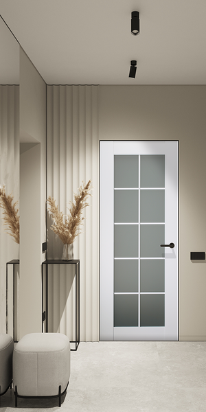 Smart Pro 10 Lite Vetro Polar White Frameless Belldinni Modern Interior Door | Buy Doors Online