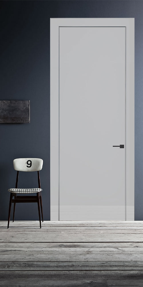 Space White Glass Frameless Belldinni Modern Interior Door