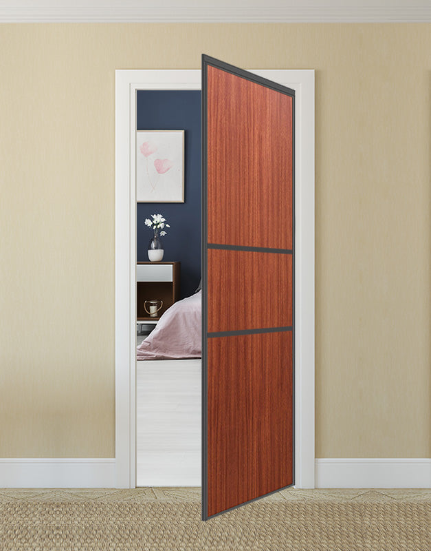 Nova Pivot Closet Doors - Style 06 | Panel Door | Swing Door | Sapele