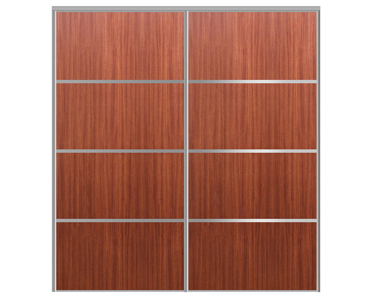 Nova Sliding Closet Doors - Style 04 | Panel Door | Sapele
