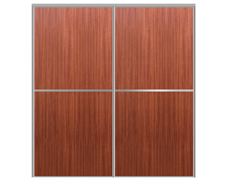 Nova Sliding Closet Doors - Style 02 | Panel Door | Sapele