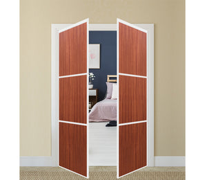 Nova Pivot Closet Doors - Style 03 | Panel Door | Swing Door | Sapele | Buy Doors Online