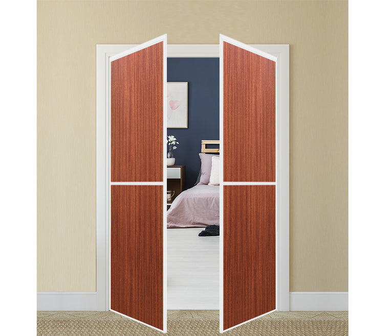 Nova Pivot Closet Doors - Style 02 | Panel Door | Swing Door | Sapele