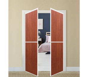 Nova Pivot Closet Doors - Style 02 | Panel Door | Swing Door | Sapele | Buy Doors Online