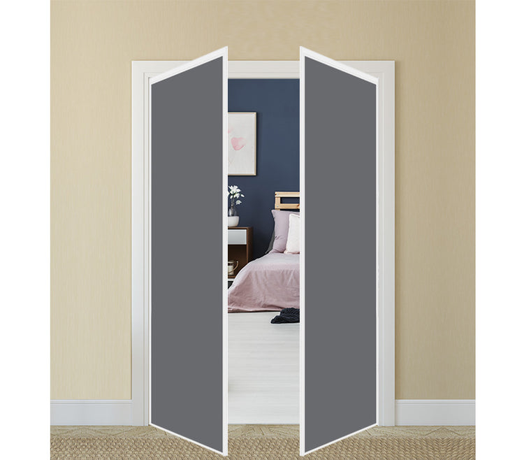 Nova Pivot Closet Doors - Style 01 | Glass Door | Swing Door | Silver Grey