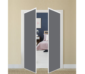 Nova Pivot Closet Doors - Style 01 | Glass Door | Swing Door | Silver Grey | Buy Doors Online