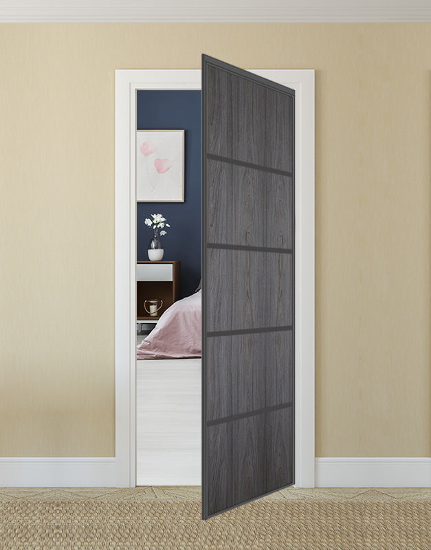 Nova Pivot Closet Doors - Style 05 | Panel Door | Swing Door | Swiss Elm