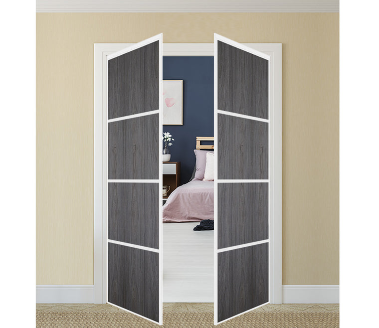 Nova Pivot Closet Doors - Style 04 | Panel Door | Swing Door | Swiss Elm