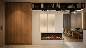 True View Slim Smart Electric Fireplace | Amantii | Wifi Enabled | Buy Fireplaces Online
