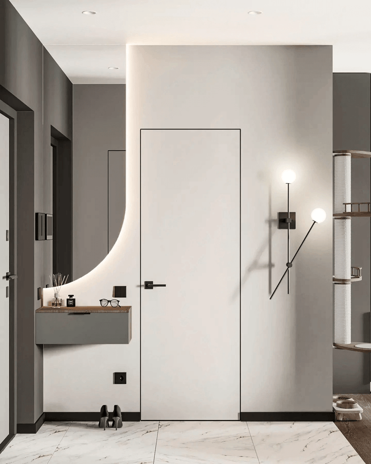 White Door For Painting White Frameless Belldinni Modern Interior Door