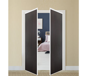 Nova Pivot Closet Doors - Style 01 | Panel Door | Swing Door | Wenge | Buy Doors Online