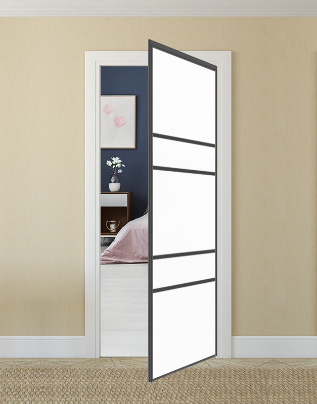 Nova Pivot Closet Doors - Style 08 | Panel Door | Swing Door | Pure White