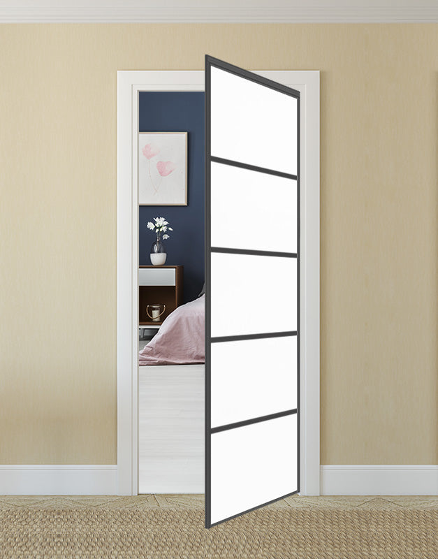 Nova Pivot Closet Doors - Style 05 | Panel Door | Swing Door | White Ash