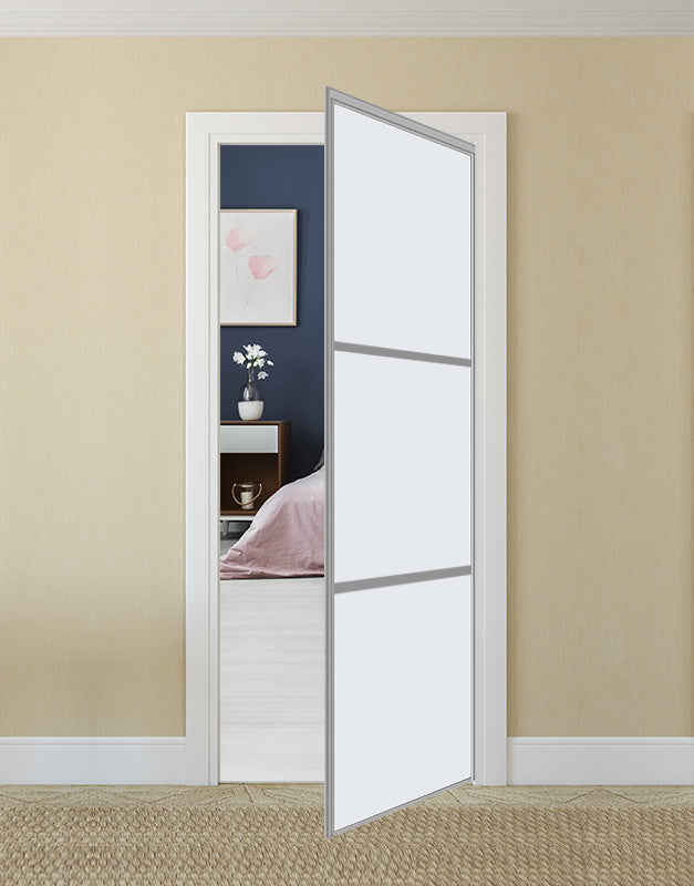 Nova Pivot Closet Doors - Style 03 | Glass Door | Swing Door | White