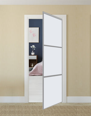 Nova Pivot Closet Doors - Style 03 | Glass Door | Swing Door | White | Buy Doors Online