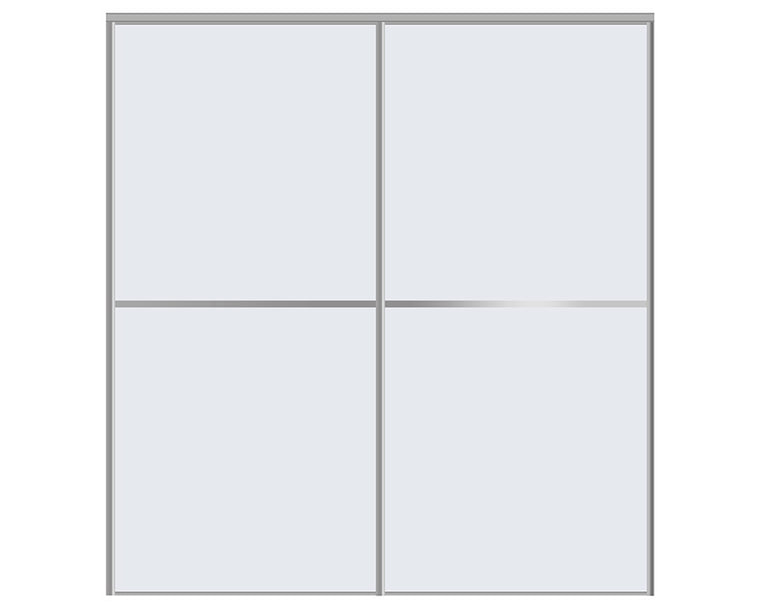 Nova Sliding Closet Doors - Style 02 | Glass Door | White