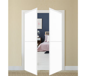 Nova Pivot Closet Doors - Style 02 | Panel Door | Swing Door | Pure White | Buy Doors Online