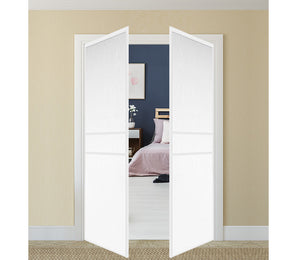 Nova Pivot Closet Doors - Style 07 | Panel Door | Swing Door | White Ash | Buy Doors Online