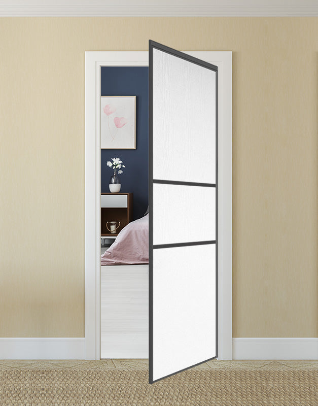 Nova Pivot Closet Doors - Style 06 | Panel Door | Swing Door | White Ash
