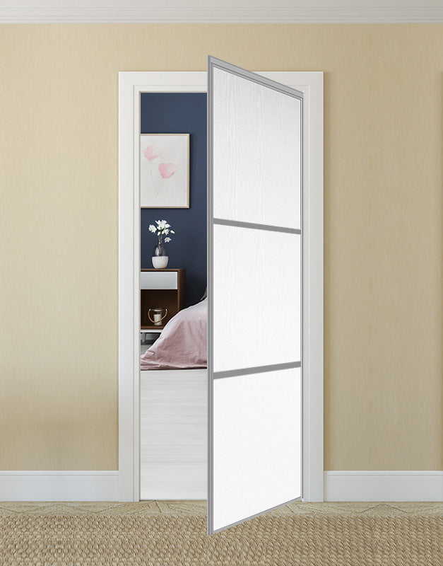 Nova Pivot Closet Doors - Style 03 | Panel Door | Swing Door | White Ash