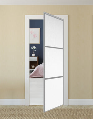 Nova Pivot Closet Doors - Style 03 | Panel Door | Swing Door | White Ash | Buy Doors Online