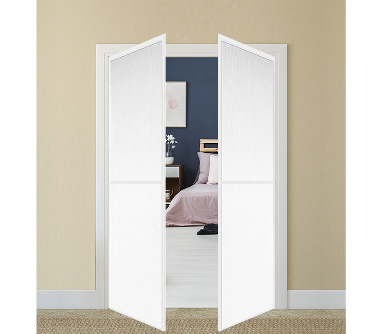 Nova Pivot Closet Doors - Style 02 | Panel Door | Swing Door | White Ash