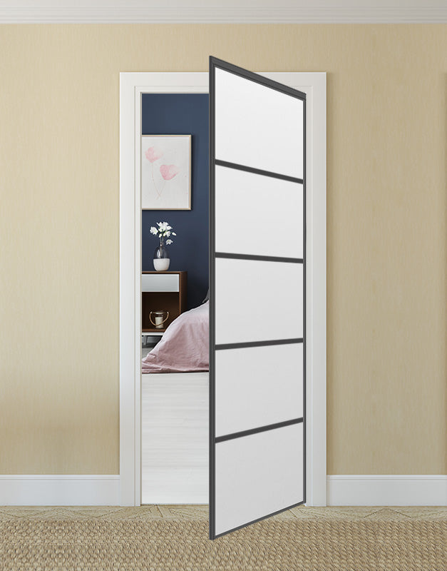 Nova Pivot Closet Doors - Style 05 | Panel Door | Swing Door | White Drawing Gloss
