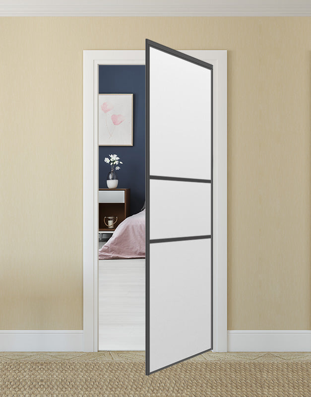 Nova Pivot Closet Doors - Style 06 | Panel Door | Swing Door | White Drawing Gloss
