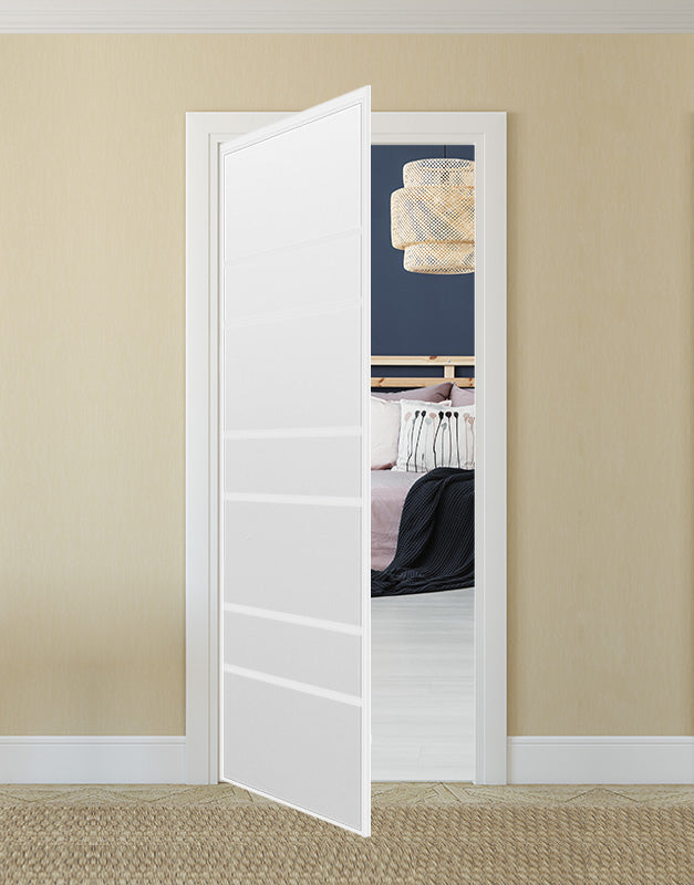 Nova Pivot Closet Doors - Style 09 | Panel Door | Swing Door | White Drawing Gloss
