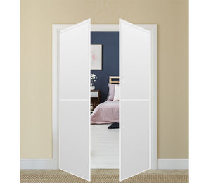 Nova Pivot Closet Doors - Style 02 | Panel Door | Swing Door | White Drawing Gloss | Buy Doors Online