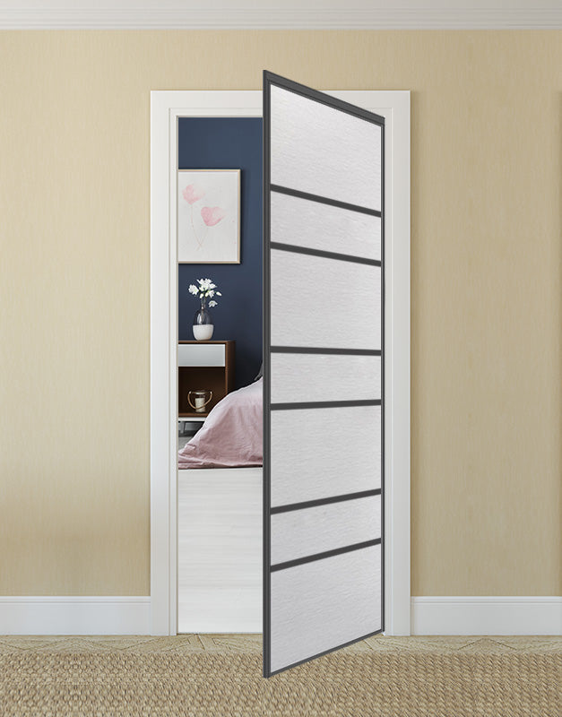 Nova Pivot Closet Doors - Style 09 | Panel Door | Swing Door | White Wenge