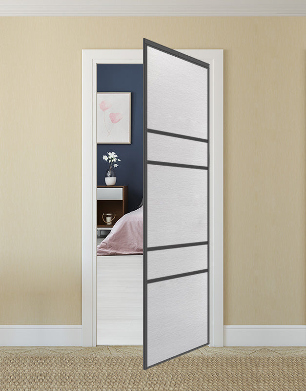 Nova Pivot Closet Doors - Style 08 | Panel Door | Swing Door | White Wenge