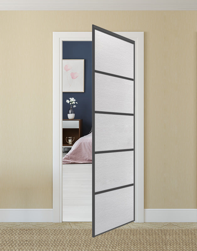 Nova Pivot Closet Doors - Style 05 | Panel Door | Swing Door | White Wenge