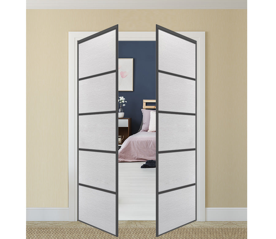 Nova Pivot Closet Doors - Style 05 | Panel Door | Swing Door | White ...