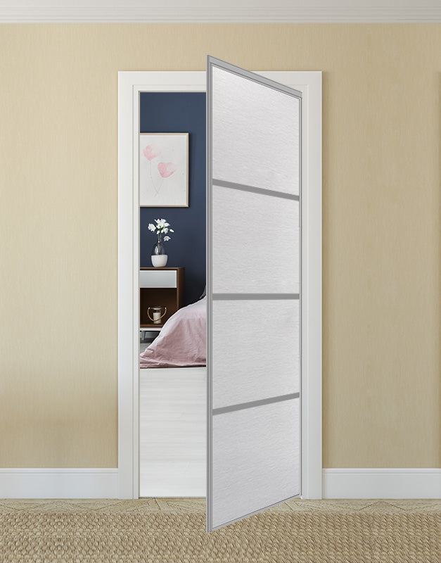 Nova Pivot Closet Doors - Style 04 | Panel Door | Swing Door | White Wenge