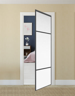 Nova Pivot Closet Doors - Style 10 | Panel Door | Swing Door | White Ash | Buy Doors Online