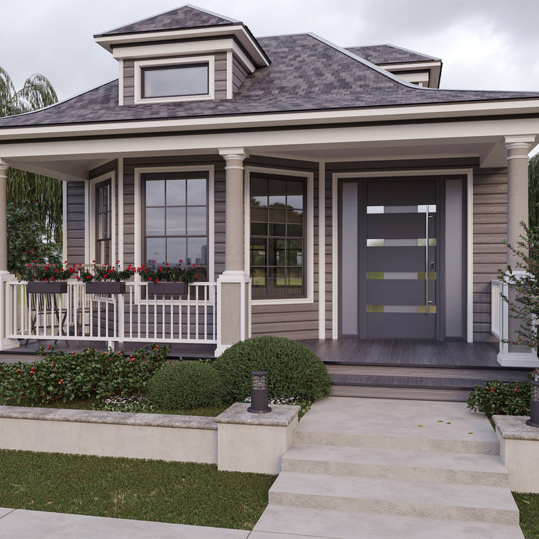 MODERN FRONT STEEL DOOR AURA | HARDWARE
