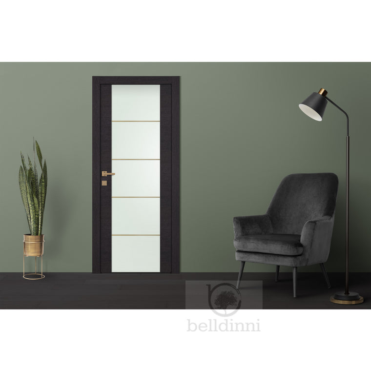 Avanti 202 4H Gold Vetro | Modern Interior Door | Black Apricot