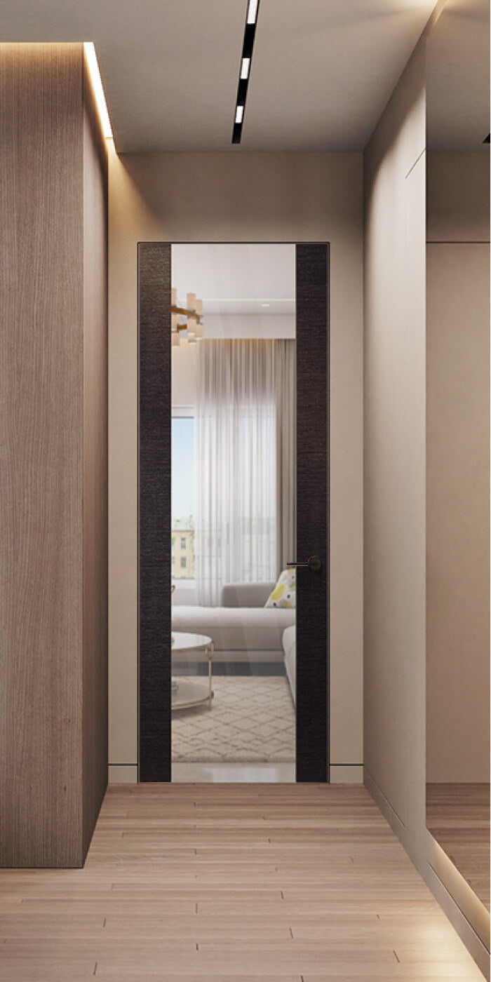 Avanti 202 Clear Vetro Black Apricot Belldinni Modern Interior Door